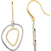 14kt Yellow & Sterling Silver 3/8 CTW Diamond Earrings