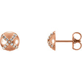 14kt Rose 1/8 CTW Diamond Earrings