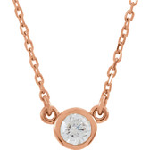 14kt Rose 1/6 CTW Diamond 18" Necklace