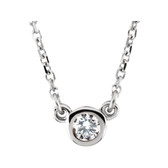 14kt White 1/10 CTW Diamond 18" Necklace