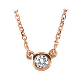 14kt Rose 1/10 CTW Diamond 18" Necklace