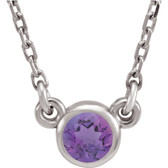 14kt White Amethyst 16" Necklace