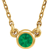 14kt Yellow Emerald 16" Necklace