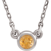 14kt White Citrine 16" Necklace