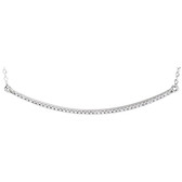 14kt White 1/6 CTW Diamond Bar 16-18" Necklace