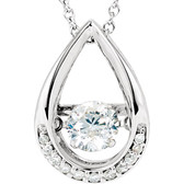 14K White 1/8 ct tw Diamond 18" Mystara® Necklace