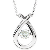 14kt White 3/8 CT Diamond 18" Mystara® Necklace