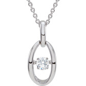 14kt White 1/6 CT Diamond 18" Mystara® Necklace