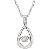 14kt White 1/6 CTW Diamond 18" Mystara® Necklace