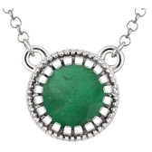 14kt White Emerald "May" 18" Birthstone Necklace