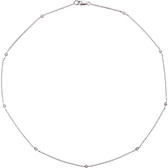 14kt White 1/6 CTW Diaomnd 16" Necklace