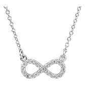 Platinum 1/8 CTW Diamond 16" Necklace