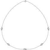 14kt White 1 CTW Diamond Bezel 18" Necklace