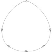 14kt White 1 CTW Diamond Bezel 18" Necklace