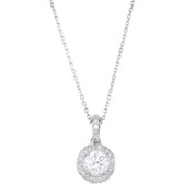 14kt White 1 CTW Diamond Entourage 18" Necklace