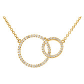 14kt Yellow 1/3 CTW Diamond Circle 18" Necklace