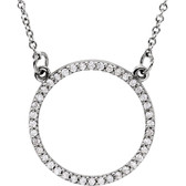 14kt White 1/5 CTW Diamond 16" Necklace