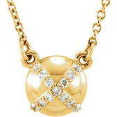 14kt Yellow .07 CTW Diamond 16.4" Necklace