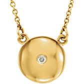 14kt Yellow .02 CTW Diamond Domed 16.5" Necklace
