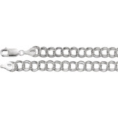 Sterling Silver Charm Bracelet 7mm