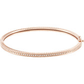 14kt Rose 1/3 CTW Diamond Bangle Bracelet