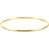 14kt Yellow 2mm Half Round Bangle Bracelet