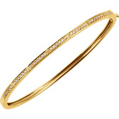 14kt Yellow 1/3 CTW Diamond Bangle Bracelet