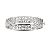 14kt White 1/2 CTW Diamond Bangle Bracelet