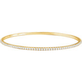 14kt Yellow 3 CTW Diamond Stackable Bangle Bracelet