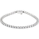 14kt White 3 3/8 CTW Diamond Line Bracelet