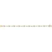 14kt Yellow/White 1 CTW Diamond Line 7.5" Bracelet