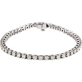 Platinum 4 1/2 CTW Diamond Line Bracelet