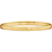 14kt Yellow 5.1mm Hammered Bangle Bracelet