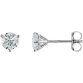 3/4 Ctw Diamond Stud Earrings With Backs 3/4 Ctw