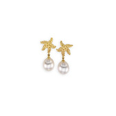 18kt Yellow South Sea Cultured Pearl Earrings