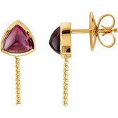 South Sea Cultured Pearl and Rhodolite Garnet Earrings