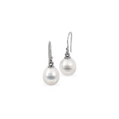 18kt Palladium White 12mm South Sea Cultured Pearl Earrings
