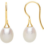 14kt Yellow Freshwater Cultured Pearl Earrings