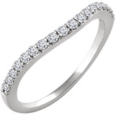 14kt White 1/4 CTW Diamond Band for 6.5mm Round Ring  - XCV7