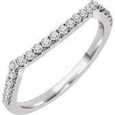 14kt White 1/4 CTW Diamond Band for 6.5mm Round Ring - XCV9