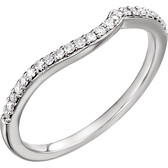 14kt White 1/6 CTW Diamond Band for 5.8mm Round Ring - XCV26