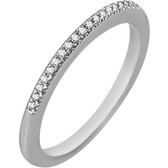 14kt White 1/10 CTW Diamond Band - XCV32