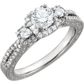 14kt White 1/3 CTW Diamond Band - XCV45