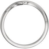 14kt White Band to 5.2 & 5.8mm Engagement Ring - XCV57