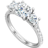 14kt White 5/8 CTW Diamond Engagement Ring- XCV100