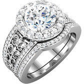 14kt White 1/6 CTW Diamond Band - XCV119