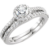 14kt White 1/4 CTW Diamond Matching Band  - XCV154