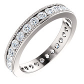 7/8 CTW Diamond Milgrain Eternity Band  - W122756