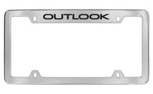 Saturn Outlook Chrome Plated Metal Top Engraved License Plate Frame Holder