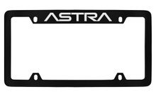 Saturn Astra Black Coated Metal Top Engraved License Plate Frame Holder
